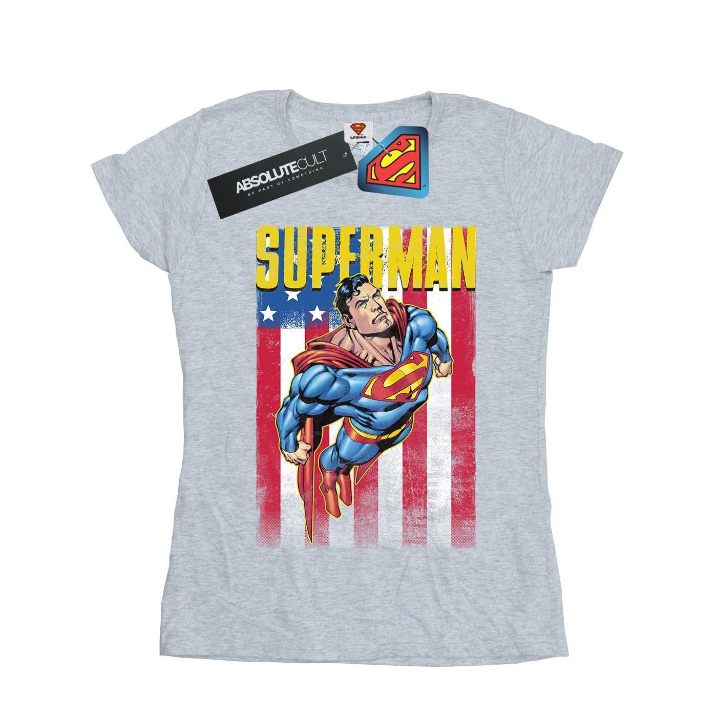 Superman Flight Tshirt Damen Grau XS von DC COMICS