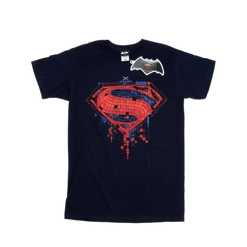 Superman Geo Logo Tshirt Mädchen Marine 152-158 von DC COMICS