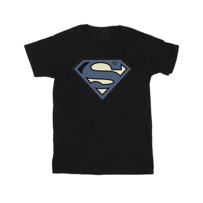 Superman Indigo Blue Logo Tshirt Herren Schwarz 4XL von DC COMICS