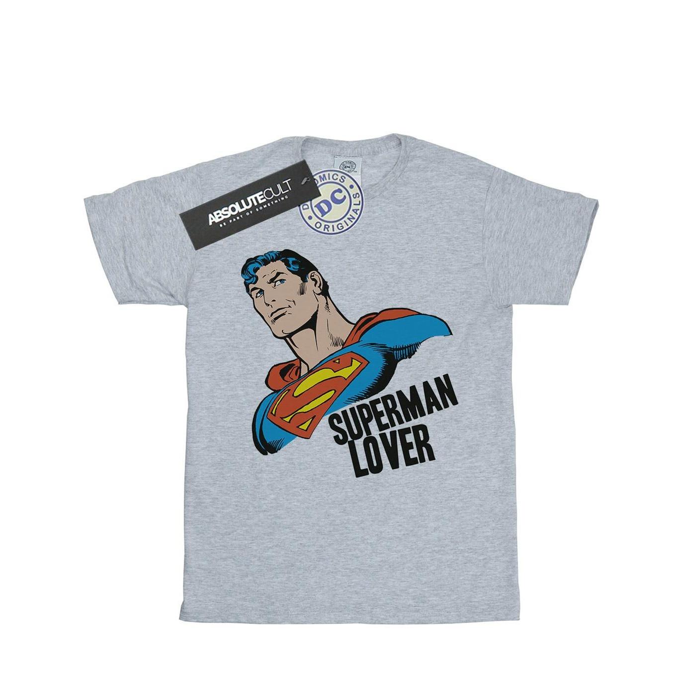 Superman Lover Tshirt Jungen Grau 128 von DC COMICS