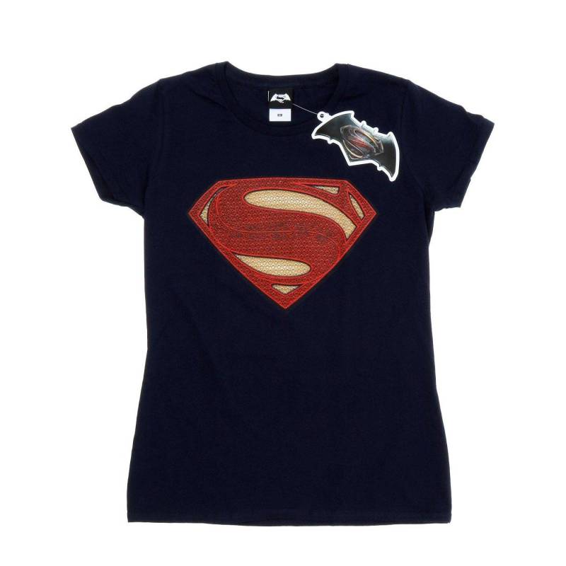 Superman Man Of Steel Logo Tshirt Damen Marine XXL von DC COMICS