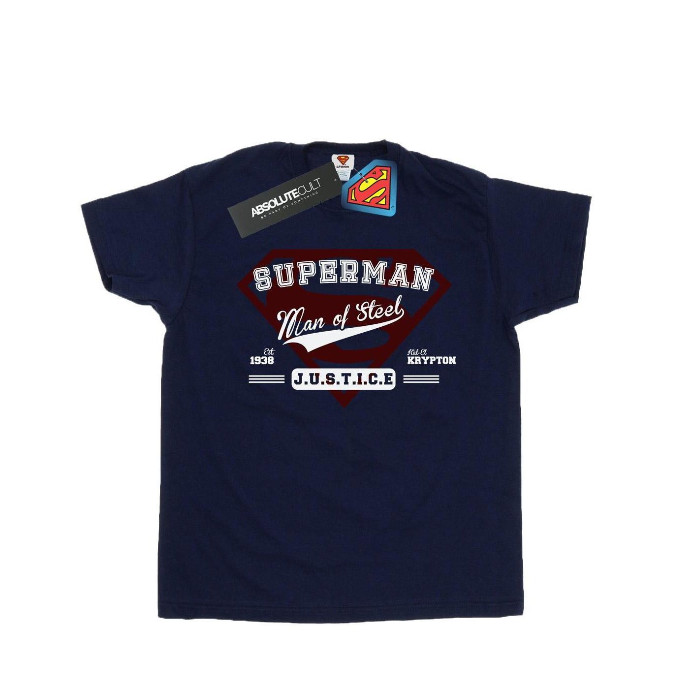 Superman Man Of Steel Tshirt Jungen Marine 116 von DC COMICS