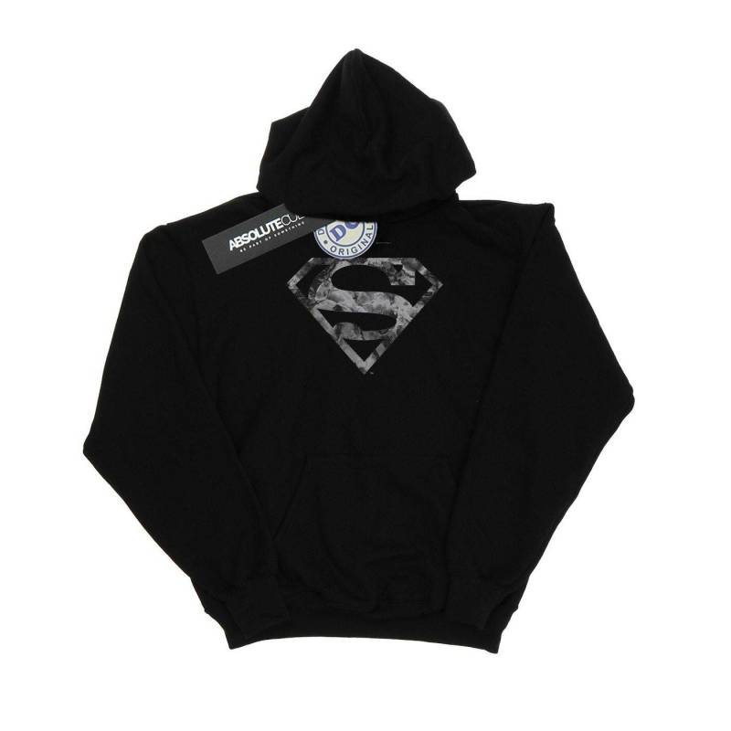 Superman Marble Logo Kapuzenpullover Herren Schwarz S von DC COMICS