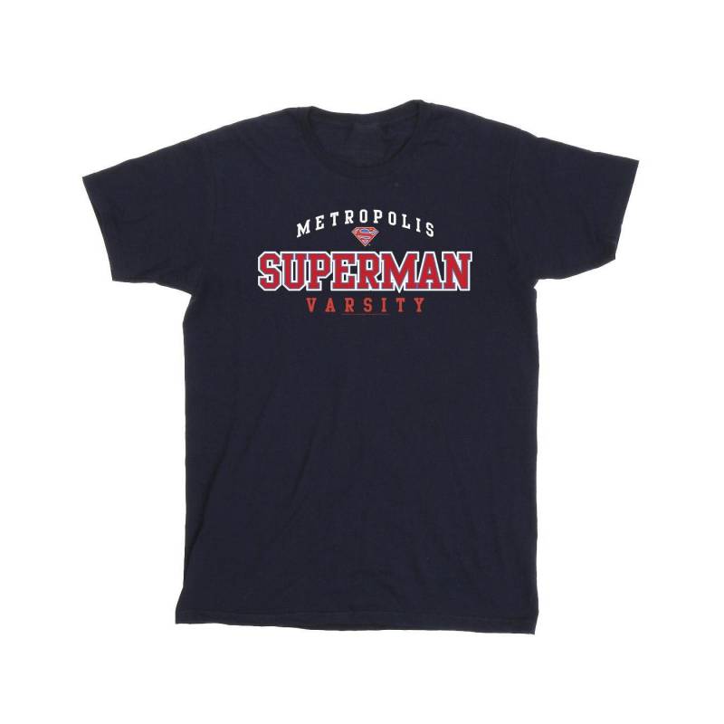 Superman Metropolis Varsity Tshirt Jungen Marine 128 von DC COMICS