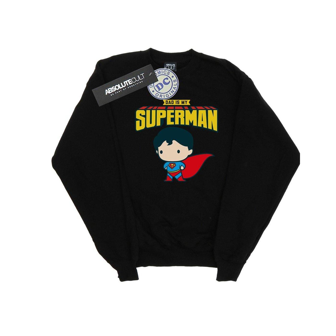 Superman My Dad Is My Hero Sweatshirt Jungen Schwarz 104 von DC COMICS