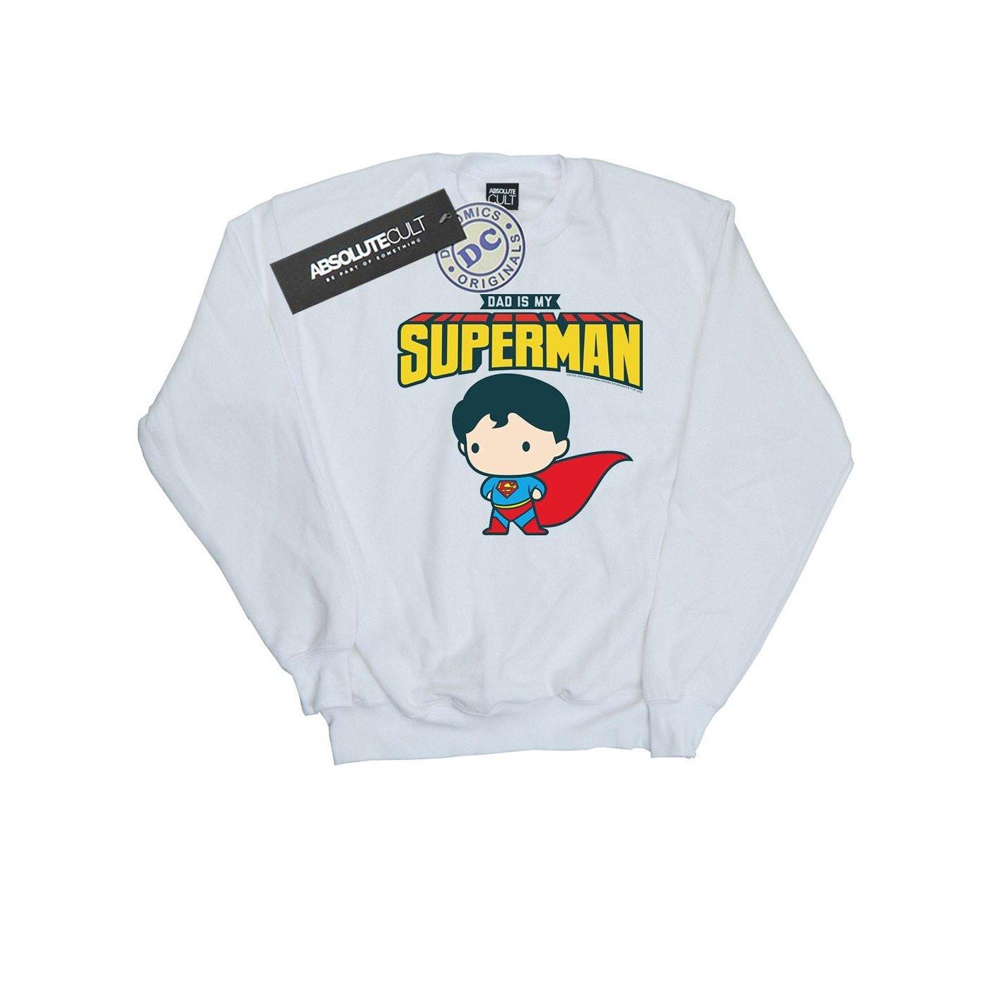 Superman My Dad Is My Hero Sweatshirt Jungen Weiss 104 von DC COMICS