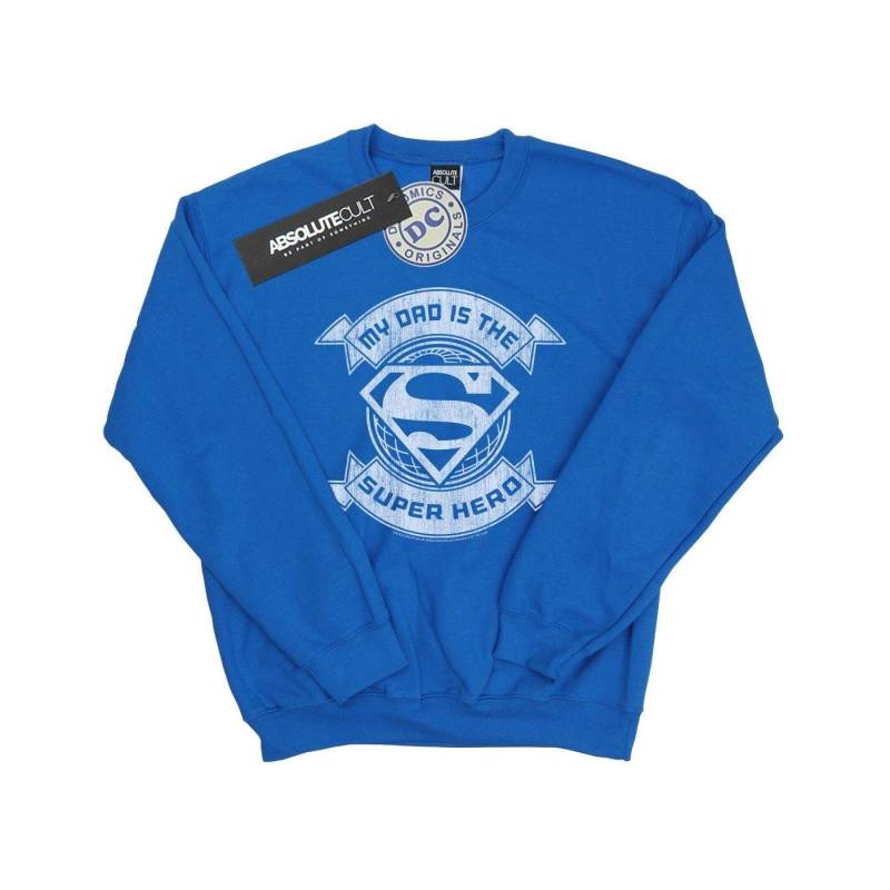 Superman My Dad The Superhero Sweatshirt Jungen Königsblau 116 von DC COMICS