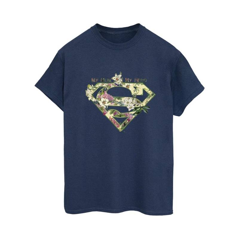 Superman My Mum My Hero Tshirt Damen Marine M von DC COMICS