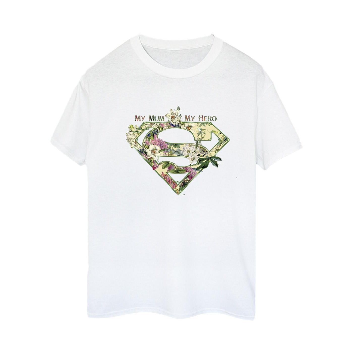 Superman My Mum My Hero Tshirt Damen Weiss L von DC COMICS