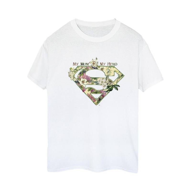 Superman My Mum My Hero Tshirt Damen Weiss L von DC COMICS
