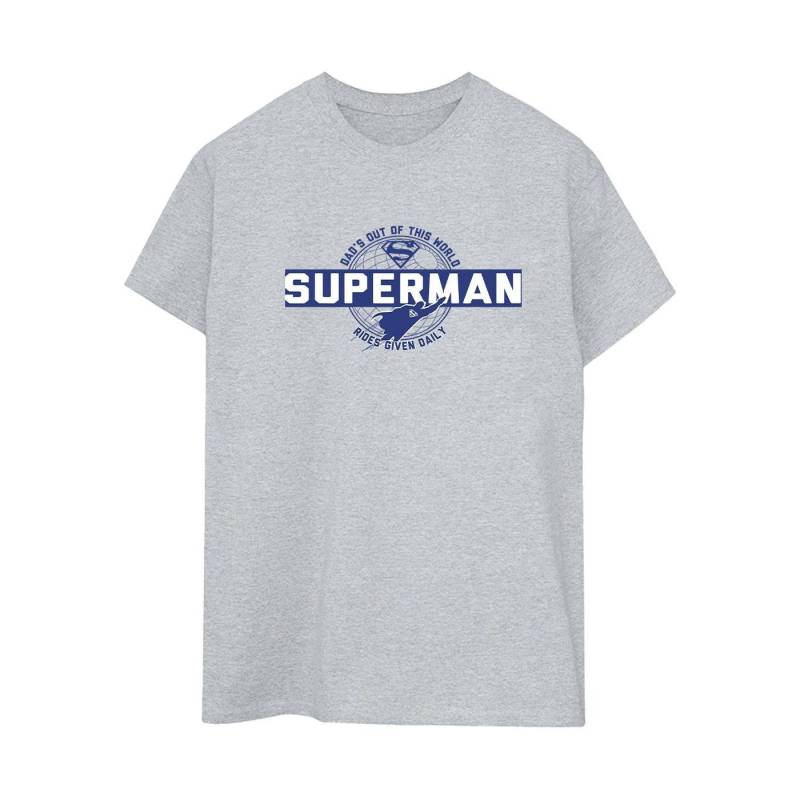 Superman Out Of This World Tshirt Damen Grau 5XL von DC COMICS