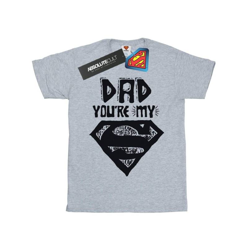 Superman Super Dad Tshirt Herren Grau 3XL von DC COMICS