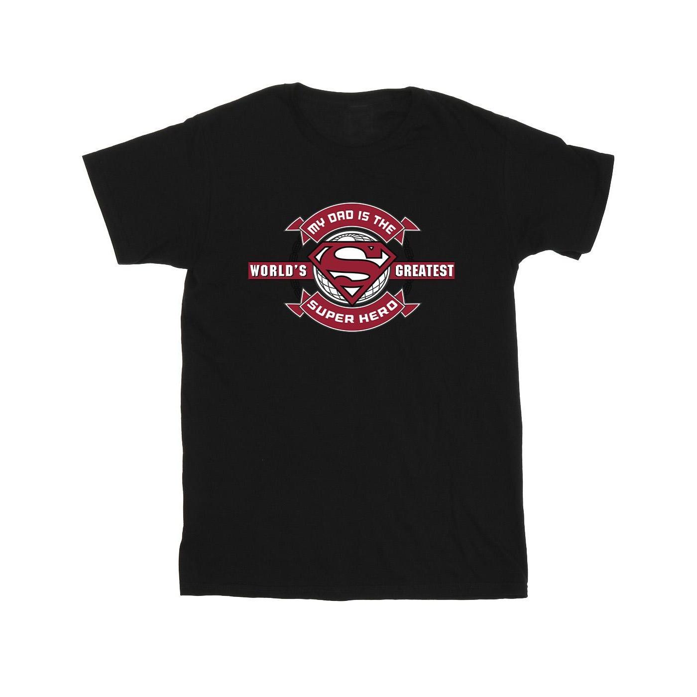 Superman Super Hero Tshirt Jungen Schwarz 128 von DC COMICS