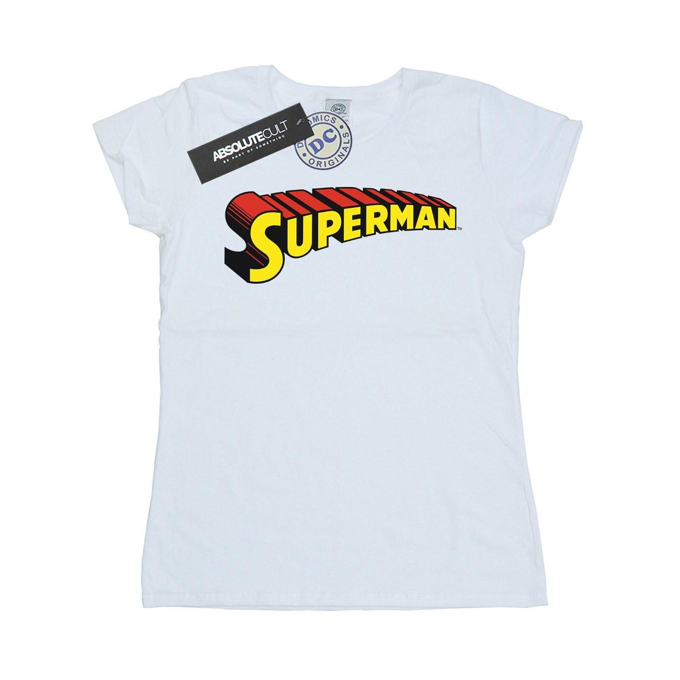 Superman Telescopic Loco Tshirt Damen Weiss XL von DC COMICS
