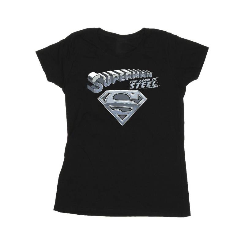 Superman The Man Of Steel Tshirt Damen Schwarz XL von DC COMICS