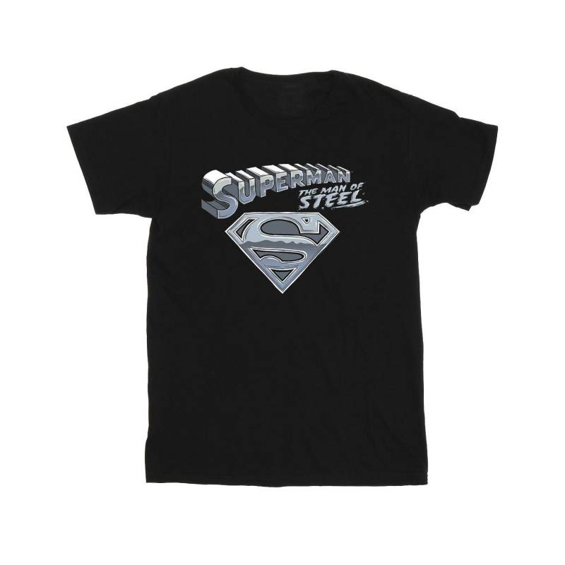 Superman The Man Of Steel Tshirt Jungen Schwarz 104 von DC COMICS