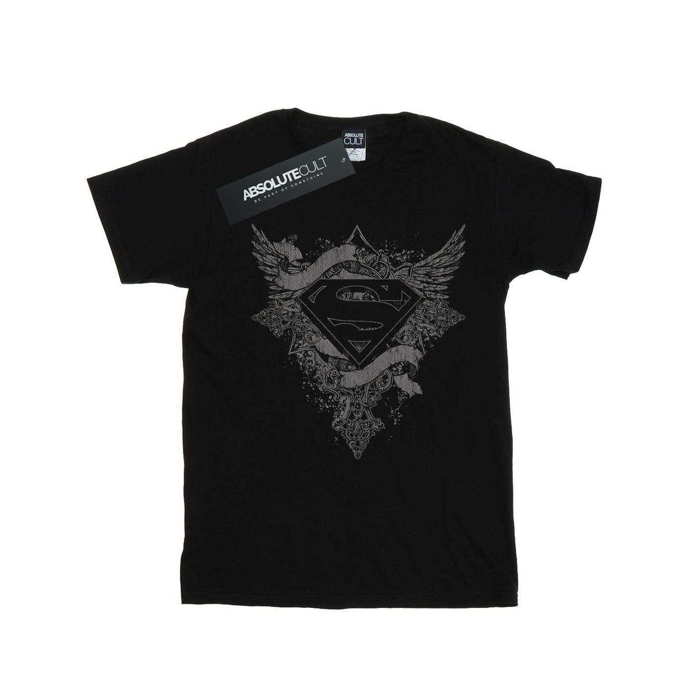 Superman Wings Logo Tshirt Damen Schwarz 3XL von DC COMICS