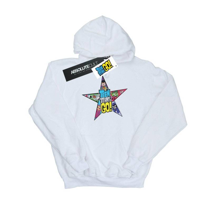 Teen Titans Go Star Logo Kapuzenpullover Jungen Weiss 152-158 von DC COMICS