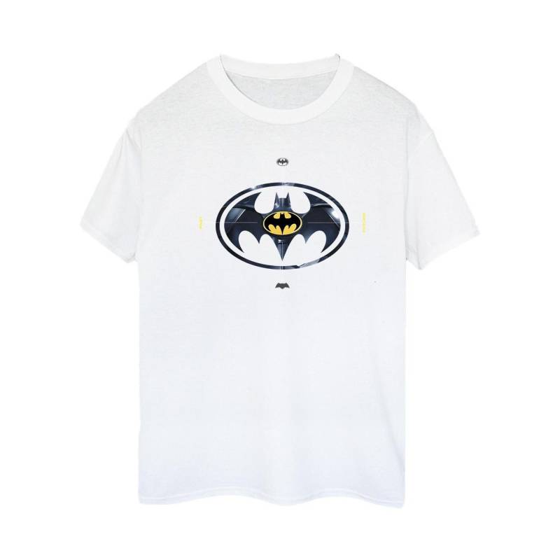 The Flash Batman Metal Logo Tshirt Damen Weiss 5XL von DC COMICS