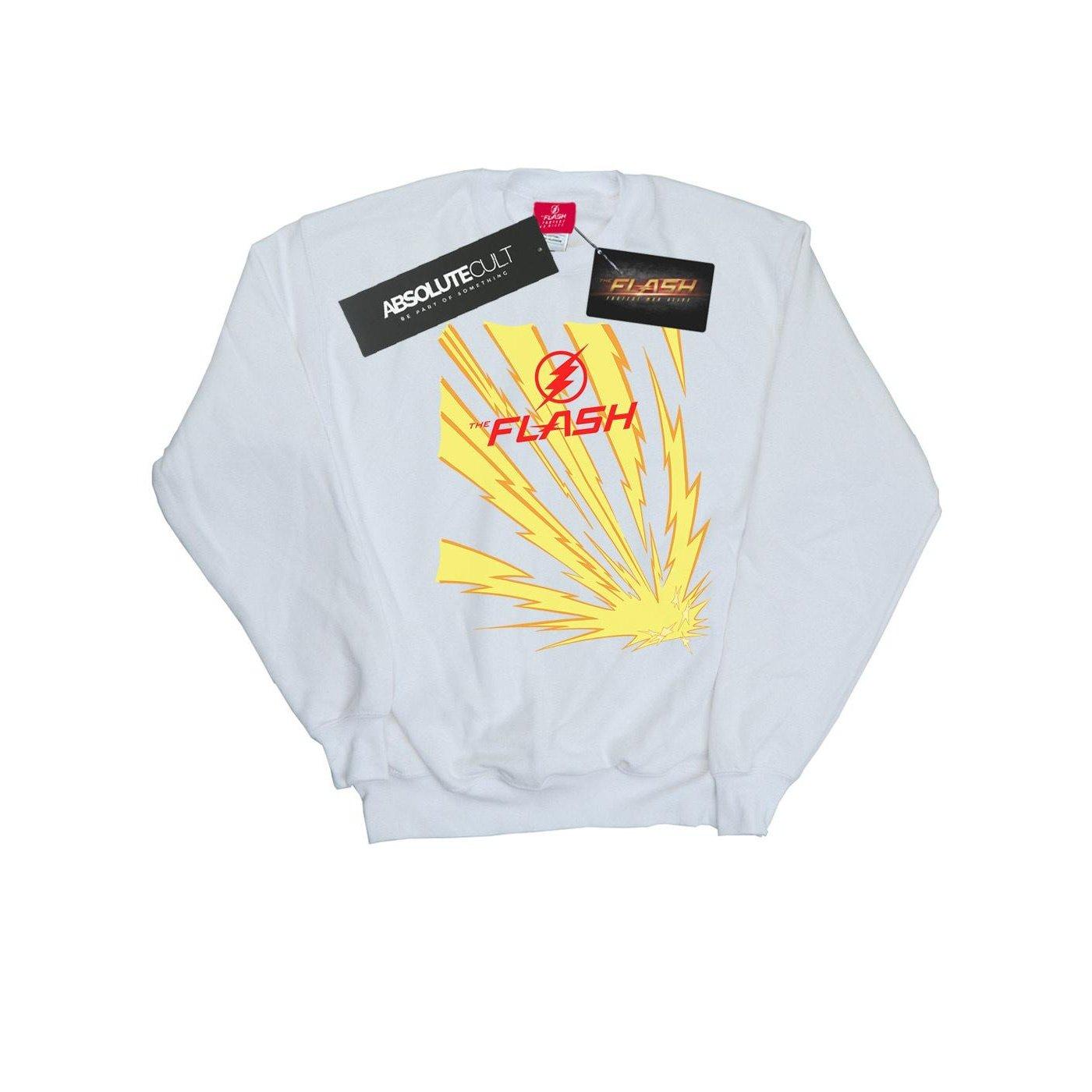 The Flash Lightning Bolts Sweatshirt Mädchen Weiss 140/146 von DC COMICS