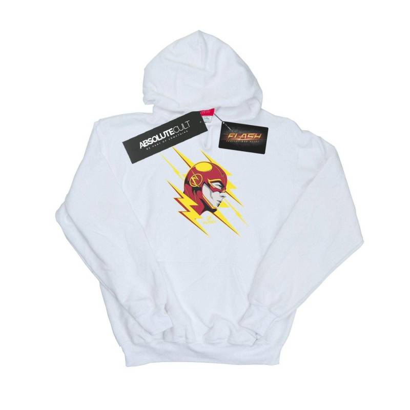 The Flash Lightning Portrait Kapuzenpullover Damen Weiss XL von DC COMICS