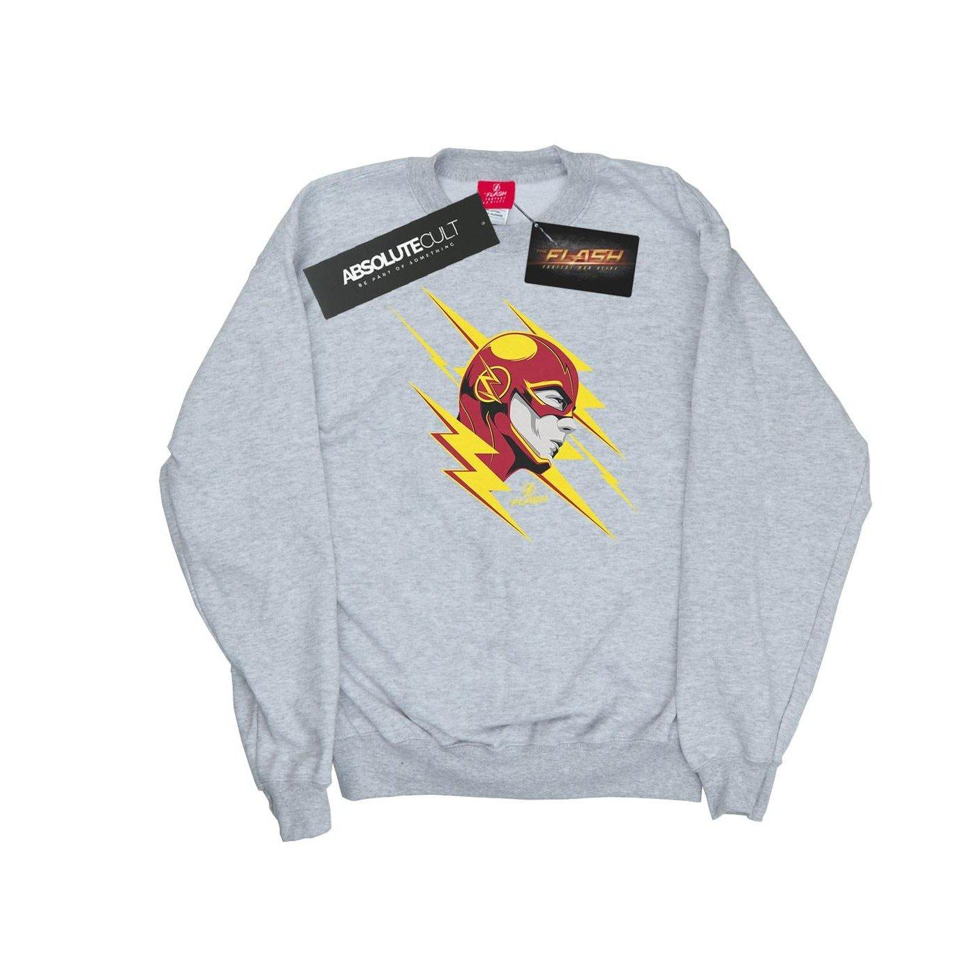 The Flash Lightning Portrait Sweatshirt Mädchen Grau 128 von DC COMICS