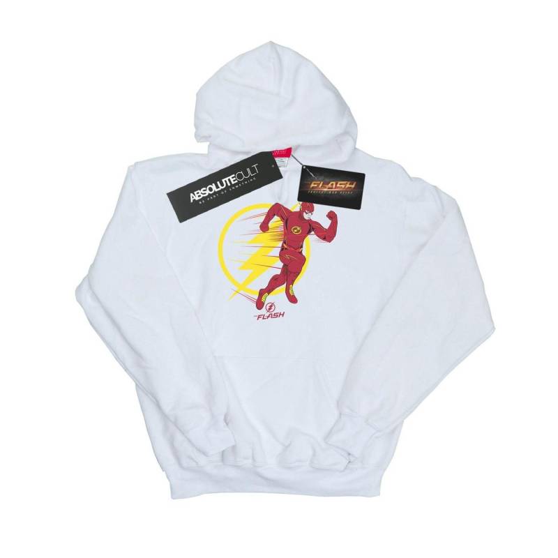 The Flash Running Emblem Kapuzenpullover Damen Weiss S von DC COMICS