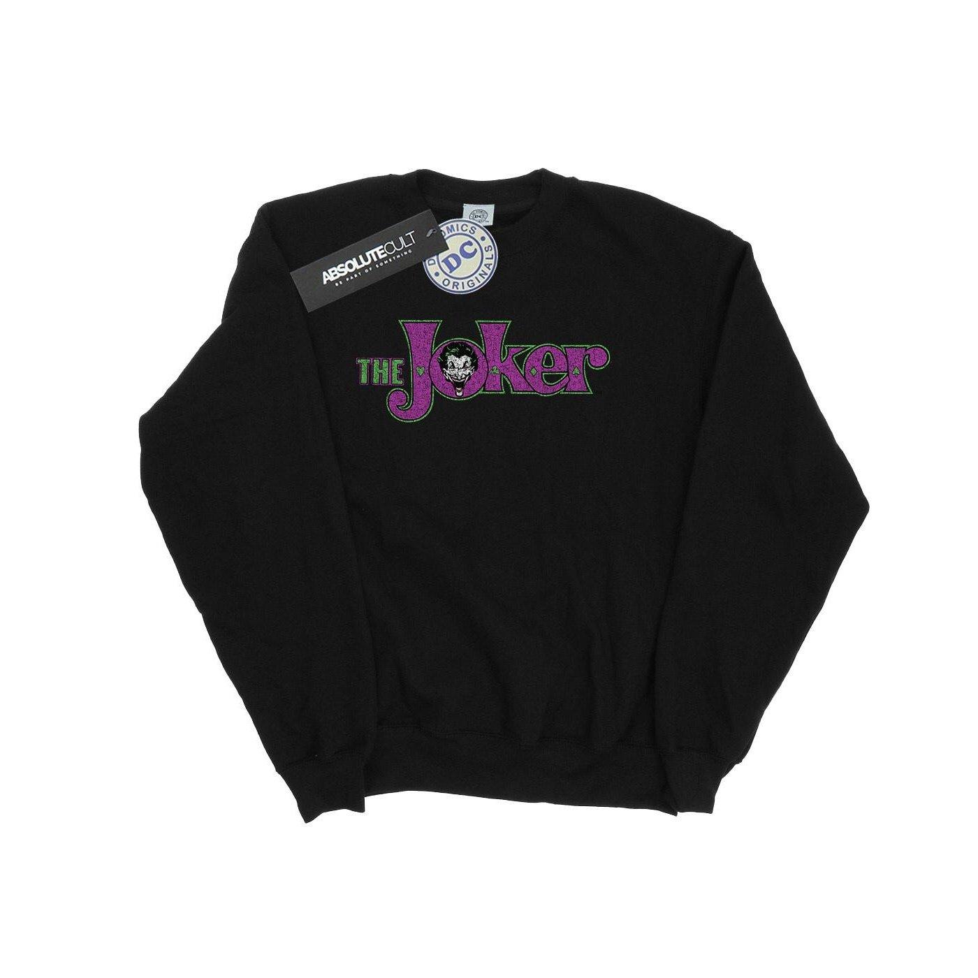 The Joker Crackle Logo Sweatshirt Mädchen Schwarz 140/146 von DC COMICS