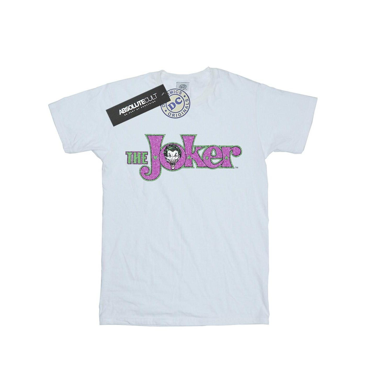 The Joker Crackle Logo Tshirt Damen Weiss 3XL von DC COMICS