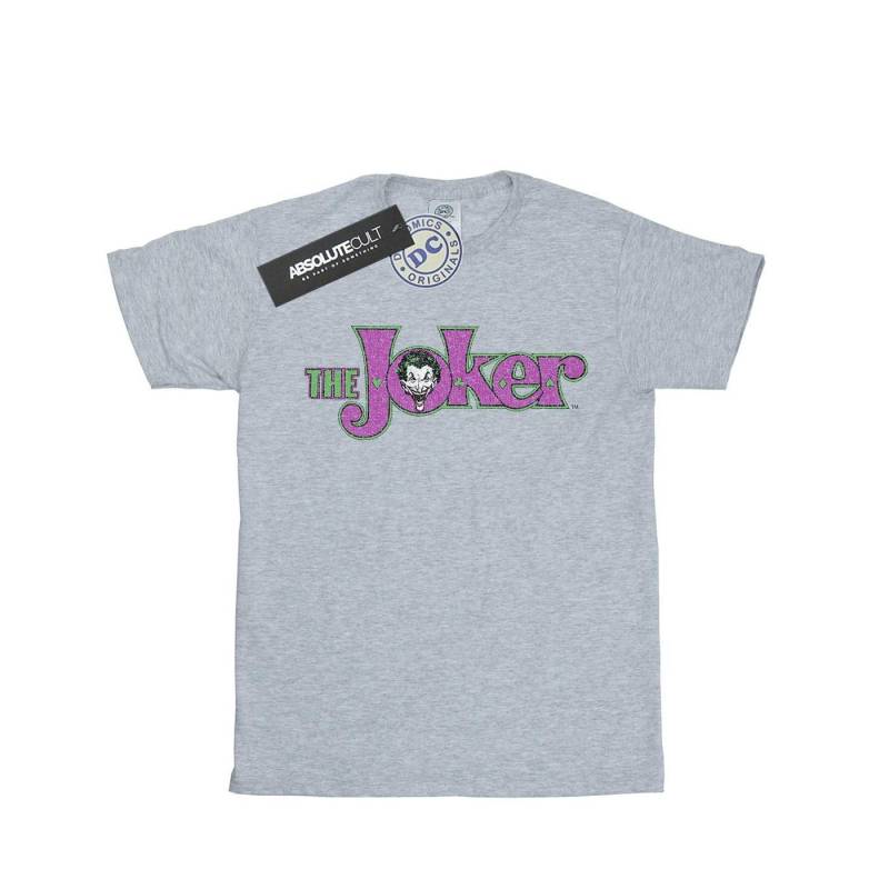 The Joker Crackle Logo Tshirt Mädchen Grau 128 von DC COMICS