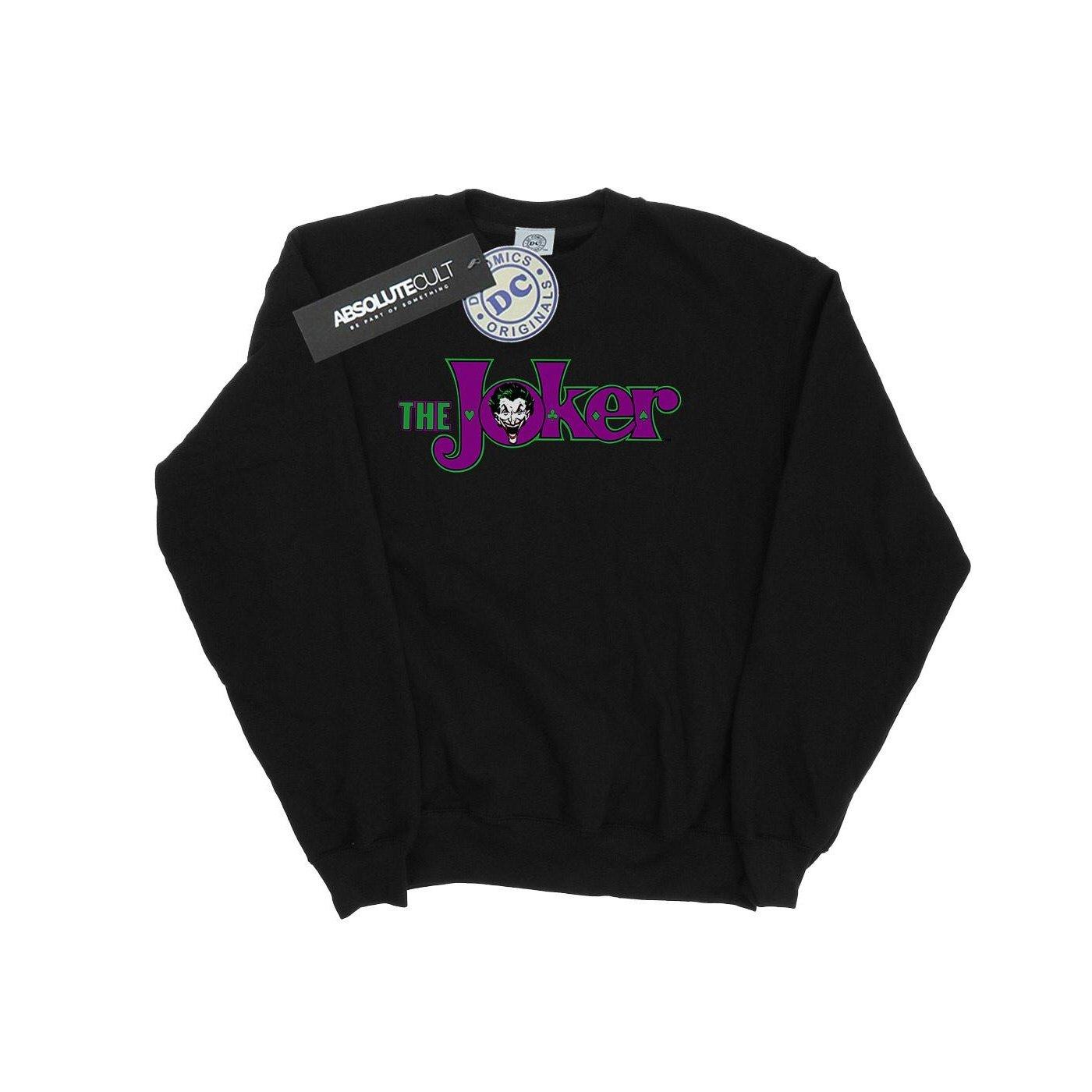 The Joker Text Logo Sweatshirt Mädchen Schwarz 152-158 von DC COMICS