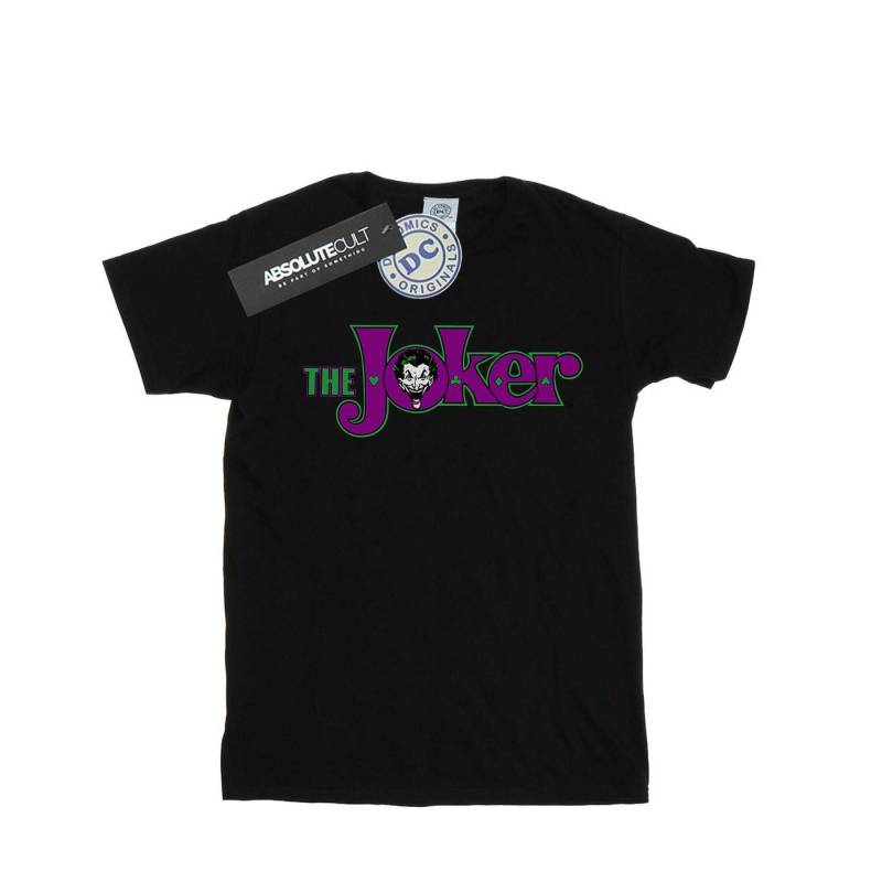 The Joker Text Logo Tshirt Herren Schwarz L von DC COMICS