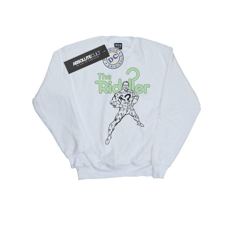 The Riddler Mono Action Pose Sweatshirt Jungen Weiss 116 von DC COMICS