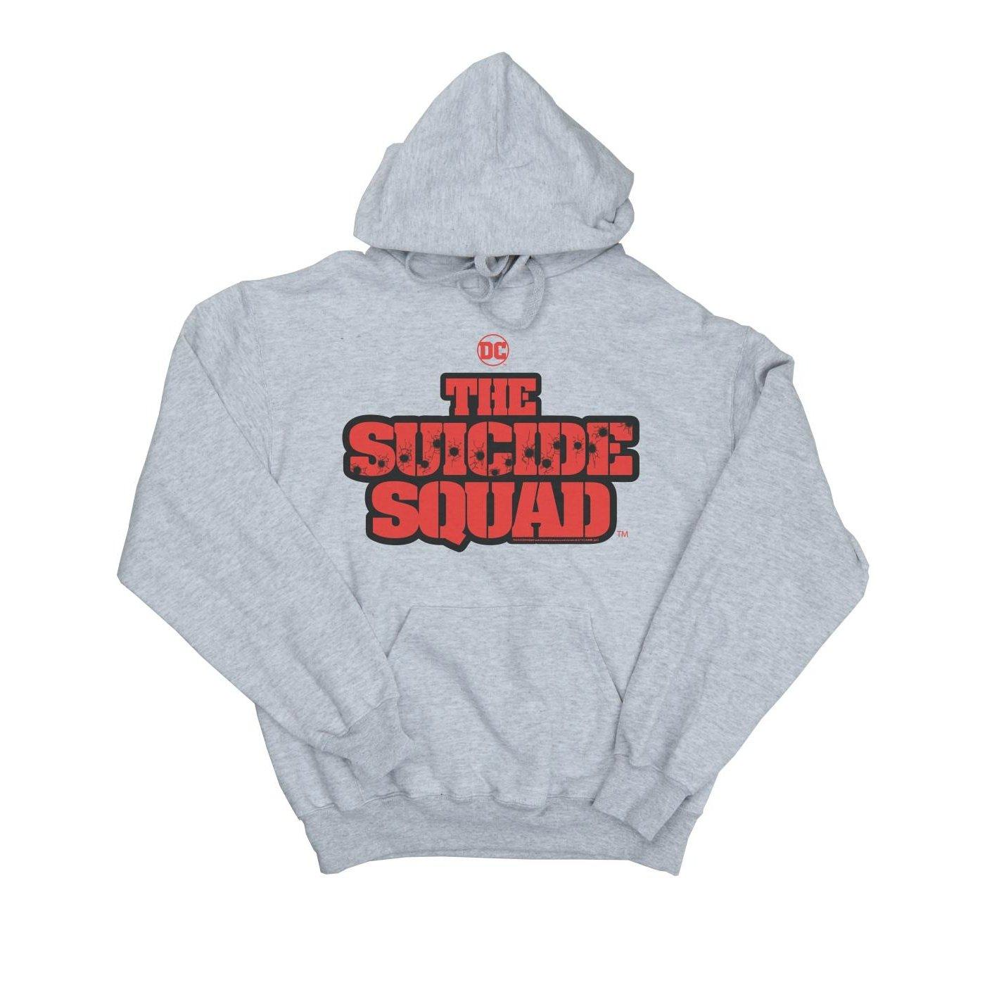 The Suicide Squad Movie Logo Kapuzenpullover Damen Grau XL von DC COMICS