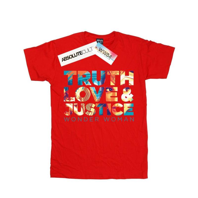 Wonder Woman 84 Diana Truth Love Justice Tshirt Jungen Rot Bunt 116 von DC COMICS