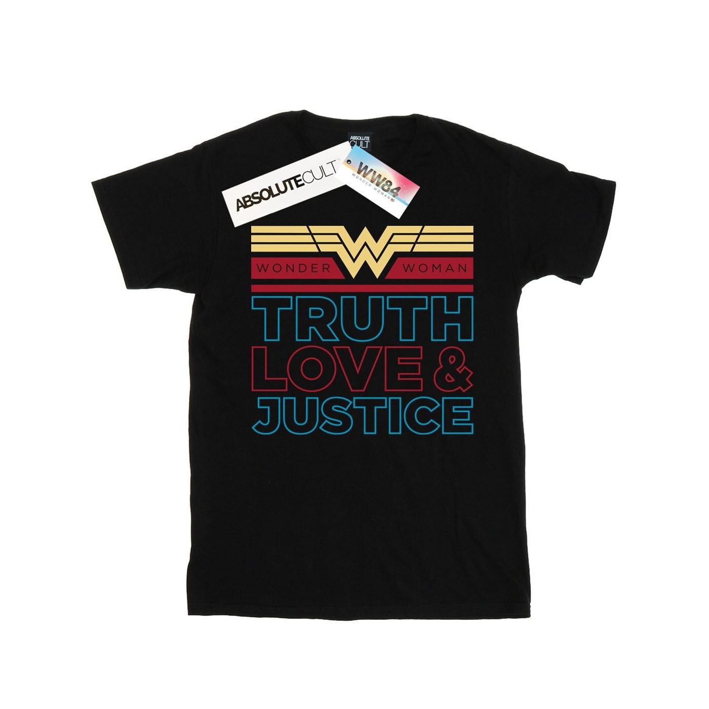 Wonder Woman 84 Truth Love And Justice Tshirt Herren Schwarz XL von DC COMICS