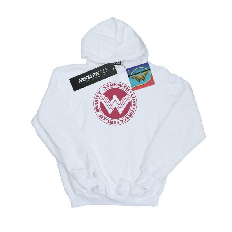 Wonder Woman Beauty Strength Love Kapuzenpullover Damen Weiss XXL von DC COMICS