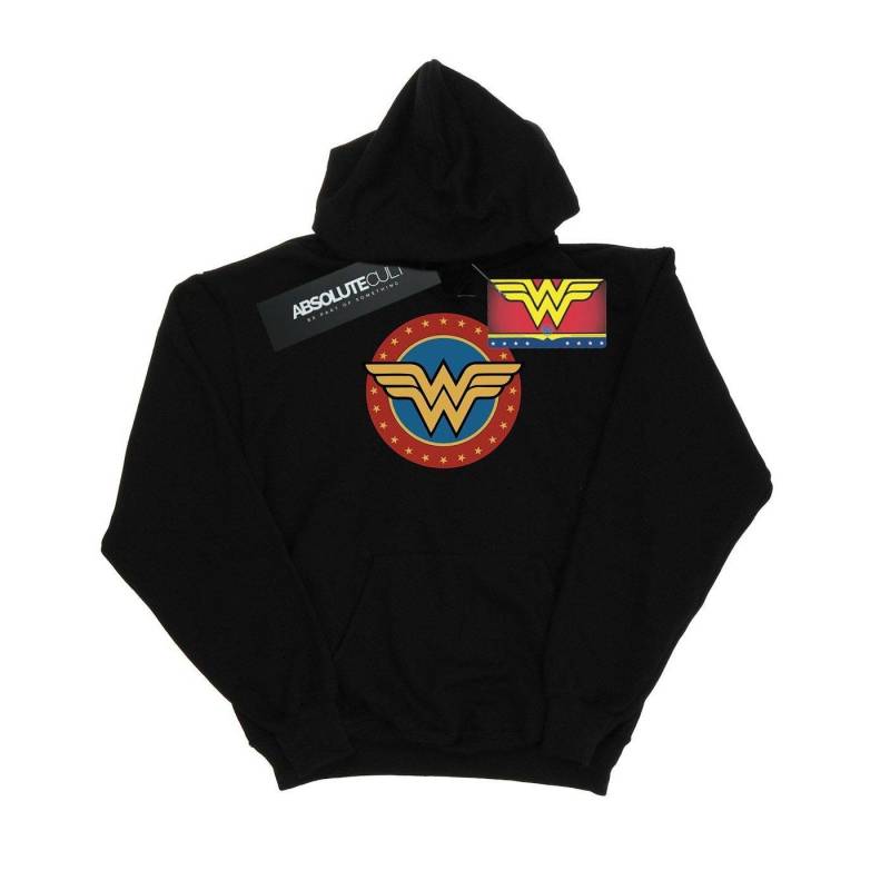 Wonder Woman Circle Logo Kapuzenpullover Herren Schwarz XXL von DC COMICS