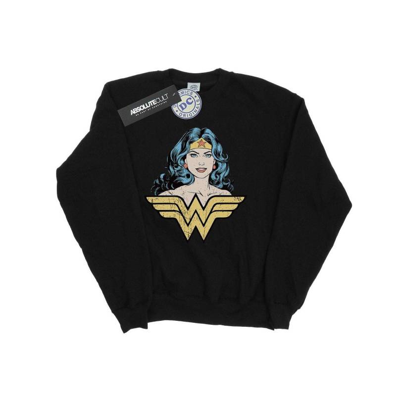 Wonder Woman Gaze Sweatshirt Mädchen Schwarz 128 von DC COMICS