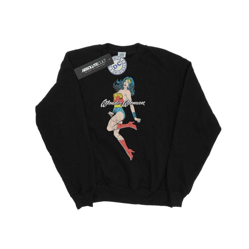 Wonder Woman Jump Sweatshirt Mädchen Schwarz 140/146 von DC COMICS