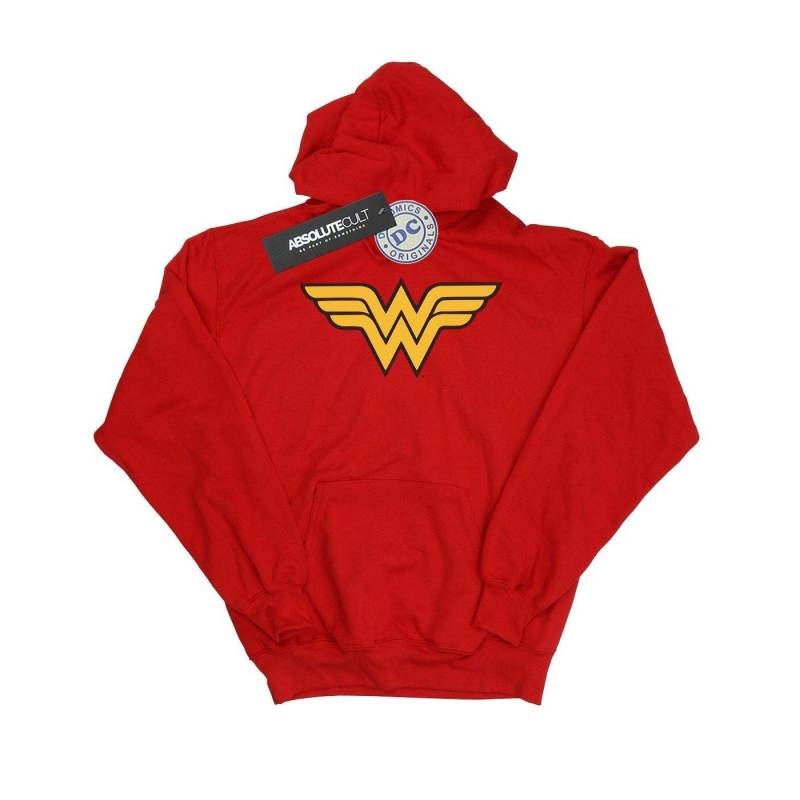 Wonder Woman Logo Kapuzenpullover Herren Rot Bunt L von DC COMICS