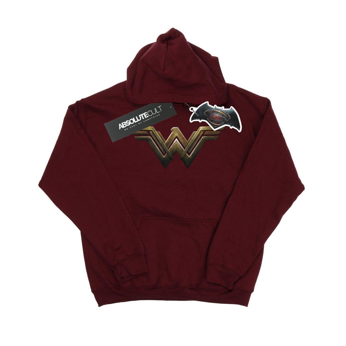 Wonder Woman Logo Kapuzenpullover Herren Weinrot M von DC COMICS