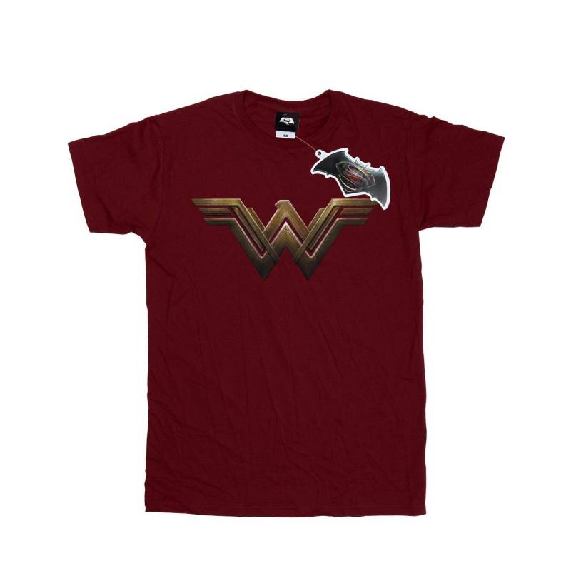 Wonder Woman Logo Tshirt Mädchen Weinrot 116 von DC COMICS