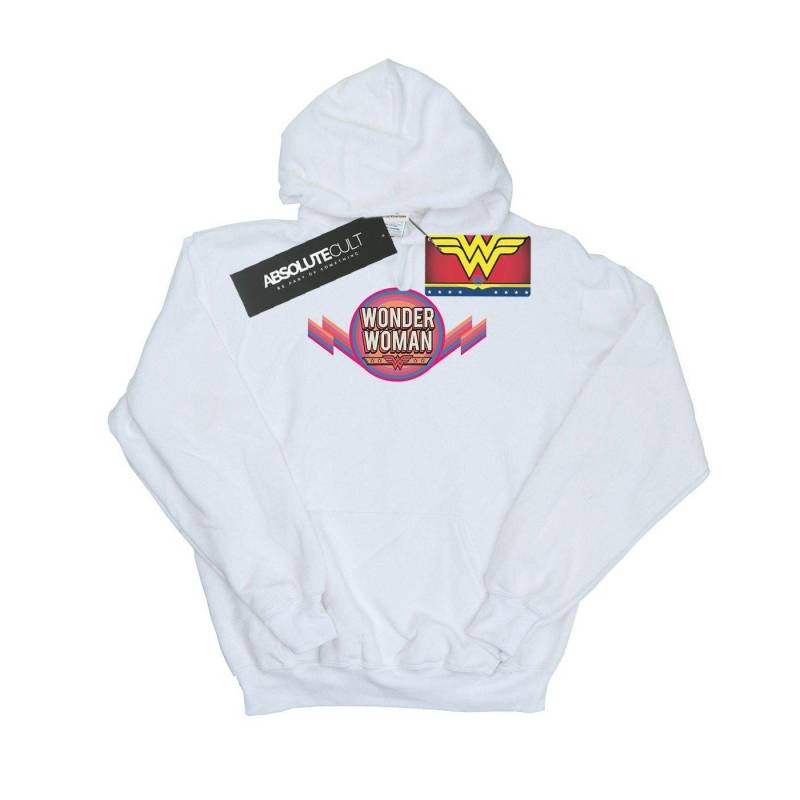 Wonder Woman Rainbow Logo Kapuzenpullover Damen Weiss XL von DC COMICS