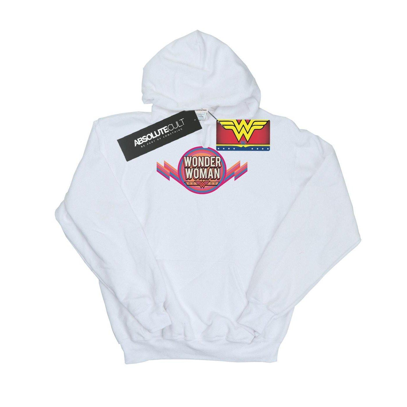 Wonder Woman Rainbow Logo Kapuzenpullover Mädchen Weiss 152-158 von DC COMICS