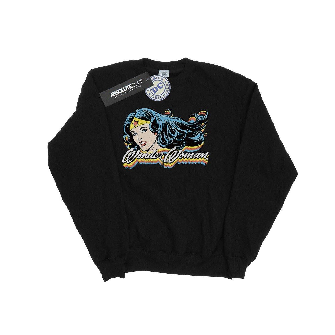 Wonder Woman Smile Sweatshirt Mädchen Schwarz 128 von DC COMICS