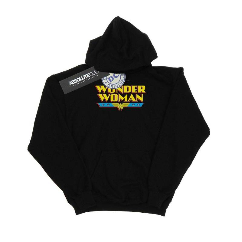 Wonder Woman Text Logo Kapuzenpullover Herren Schwarz S von DC COMICS