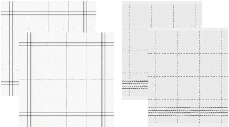 DDDDD Geschirrtuch »Morvan«, (Set, 4 tlg., Combi-Set: bestehend aus 2x Küchentuch + 2x Geschirrtuch) von DDDDD