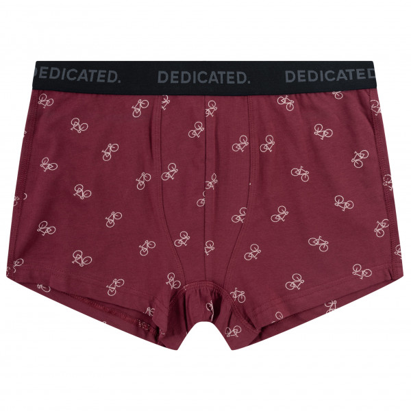 DEDICATED - Boxer Briefs Kalix Bike Pattern - Alltagsunterwäsche Gr L rot von DEDICATED