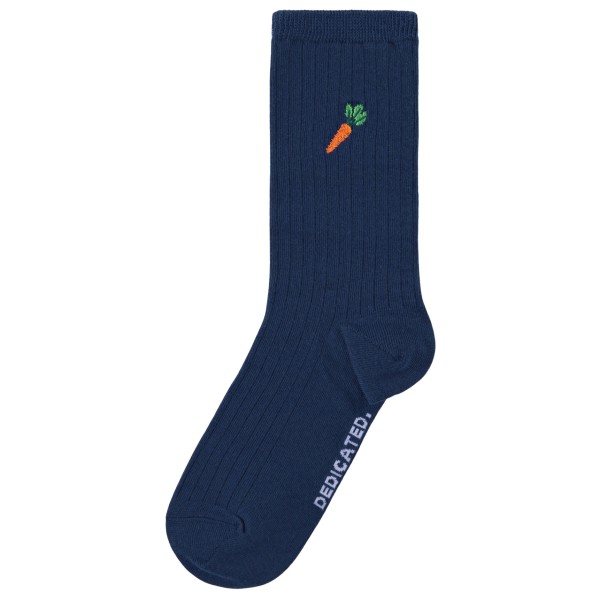 DEDICATED - Rib Socks Knivsta Carrot - Multifunktionssocken Gr 36-40 blau von DEDICATED